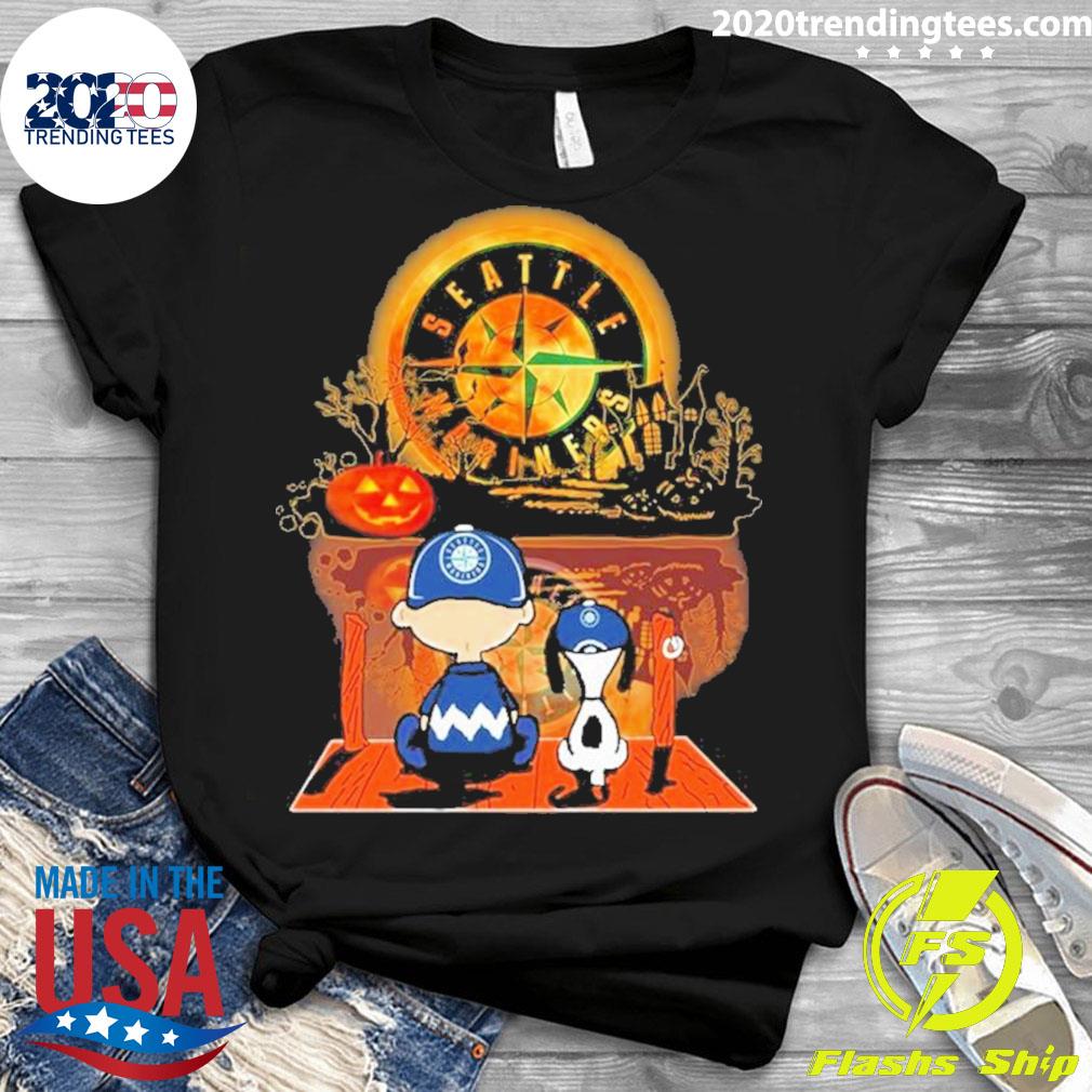 Official seattle Mariners Peanuts Snoopy and Charlie - Adult & Kids T-Shirts, Sweatshirts & Hoodies apparel design preview 3
