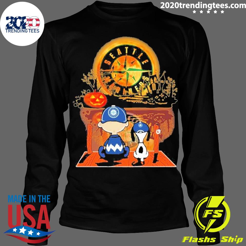 Official seattle Mariners Peanuts Snoopy and Charlie - Adult & Kids T-Shirts, Sweatshirts & Hoodies apparel design preview 4