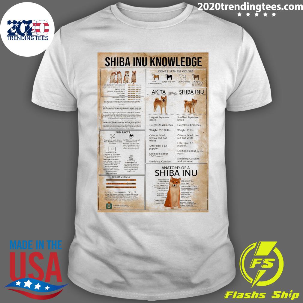 Official shiba Inu Knowledge - Adult & Kids T-Shirts, Sweatshirts & Hoodies apparel design preview 1