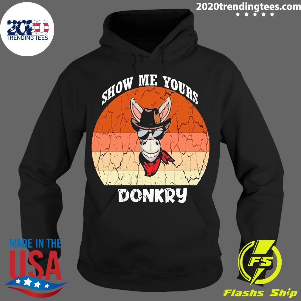 Official Show Me Yours Donkey Vintage - Adult & Kids T-Shirts, Sweatshirts & Hoodies apparel design preview 2
