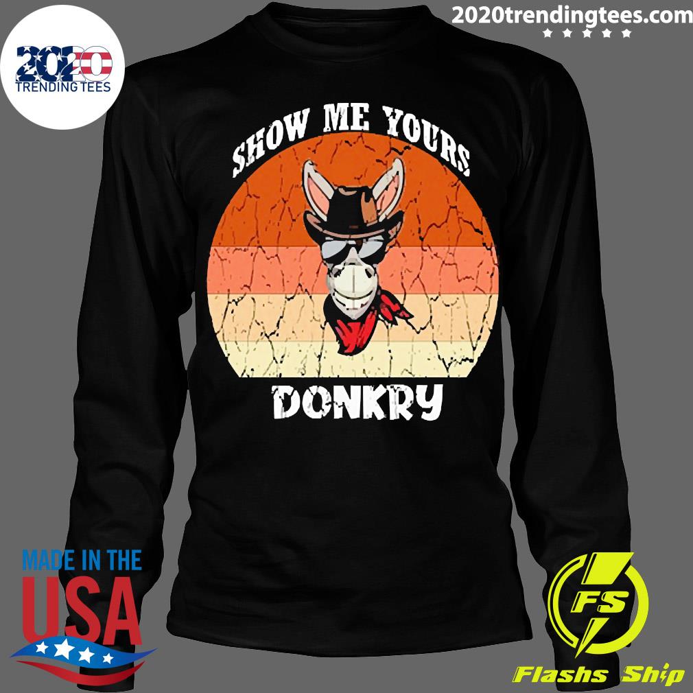 Official Show Me Yours Donkey Vintage - Adult & Kids T-Shirts, Sweatshirts & Hoodies apparel design preview 4