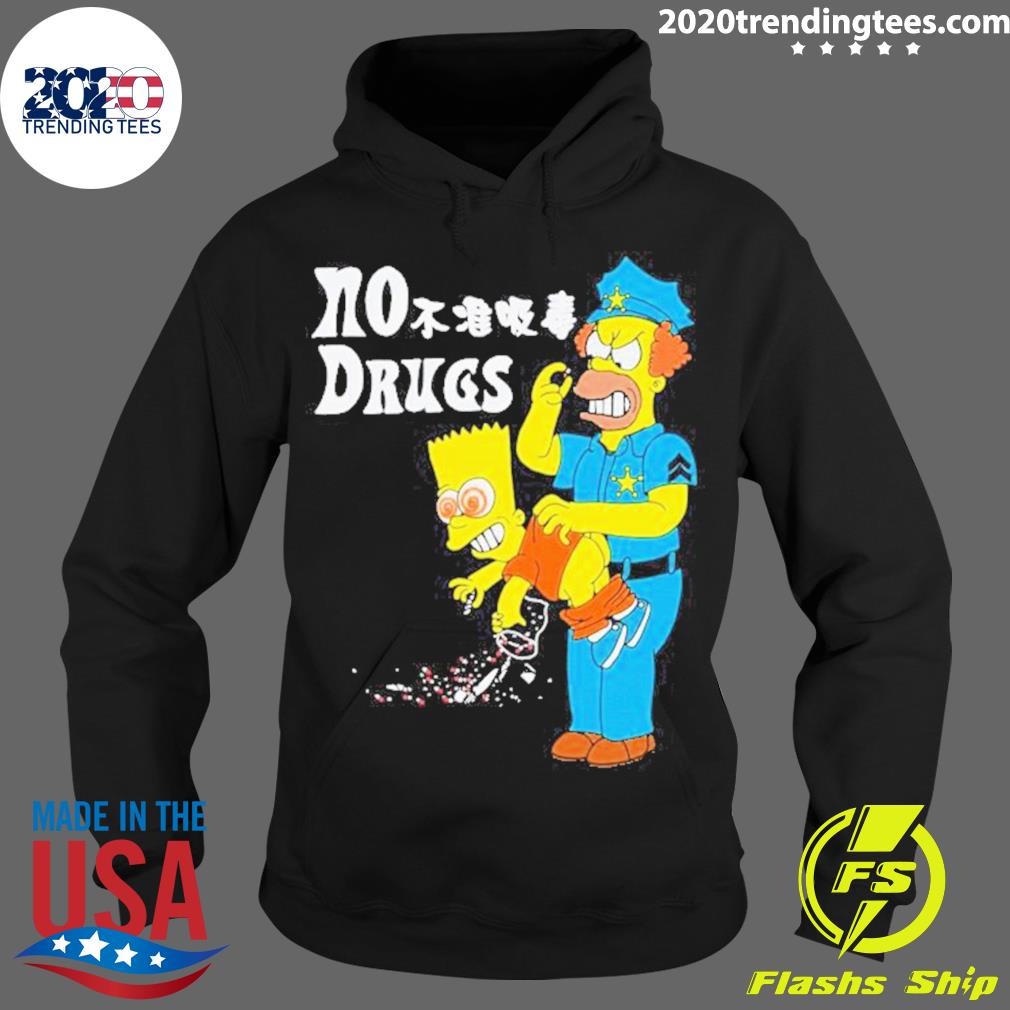 Official simpson No Drugs - Adult & Kids T-Shirts, Sweatshirts & Hoodies apparel design preview 2