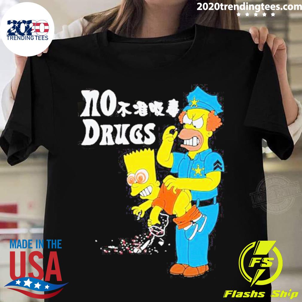 Official simpson No Drugs - Adult & Kids T-Shirts, Sweatshirts & Hoodies apparel design preview 1
