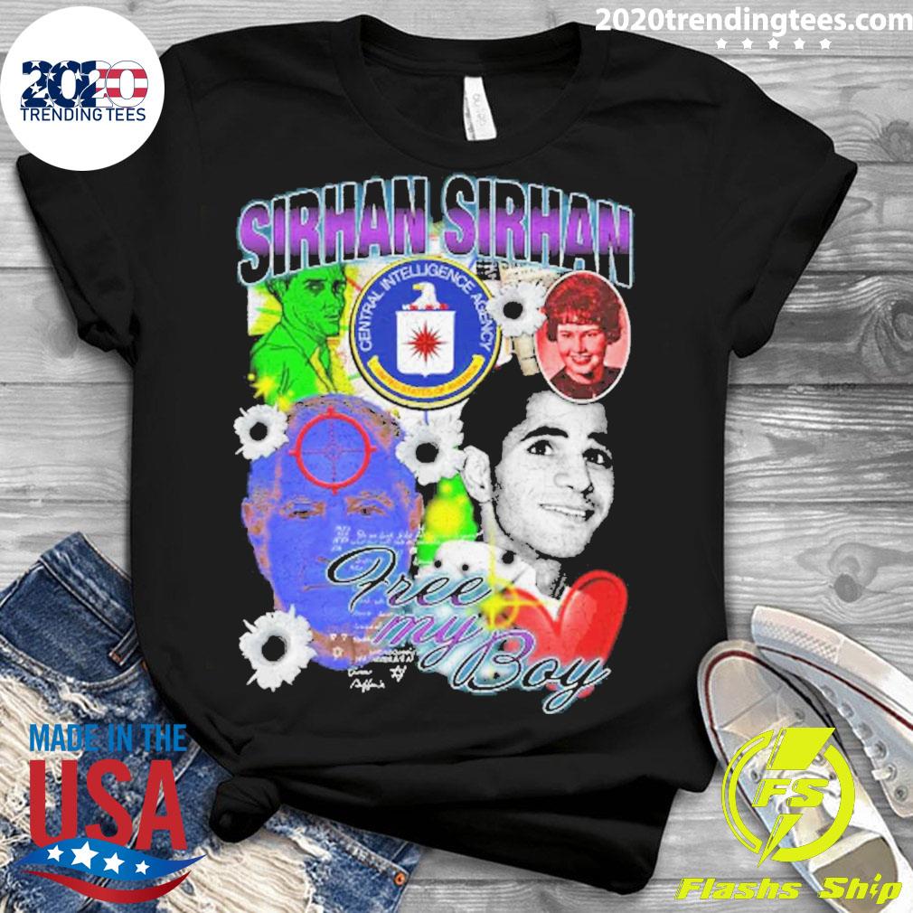 Official sirhan Free My Boy - Adult & Kids T-Shirts, Sweatshirts & Hoodies apparel design preview 3