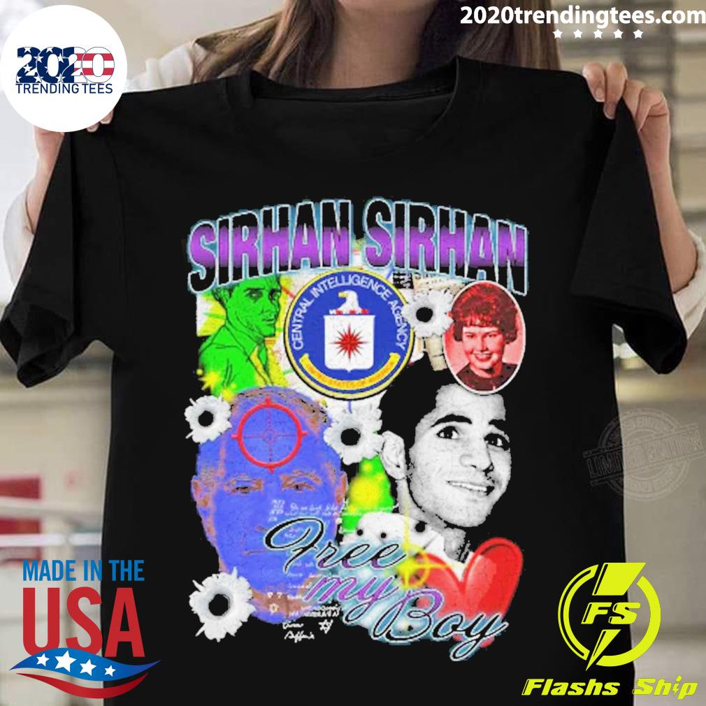 Official sirhan Free My Boy - Adult & Kids T-Shirts, Sweatshirts & Hoodies apparel design preview 1