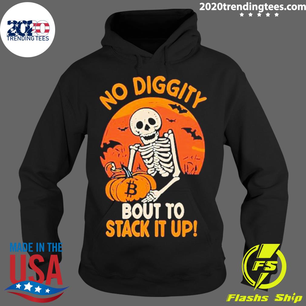 Official skeleton Pumpkin Bitcoin No Diggity Bout To - Adult & Kids T-Shirts, Sweatshirts & Hoodies apparel design preview 2