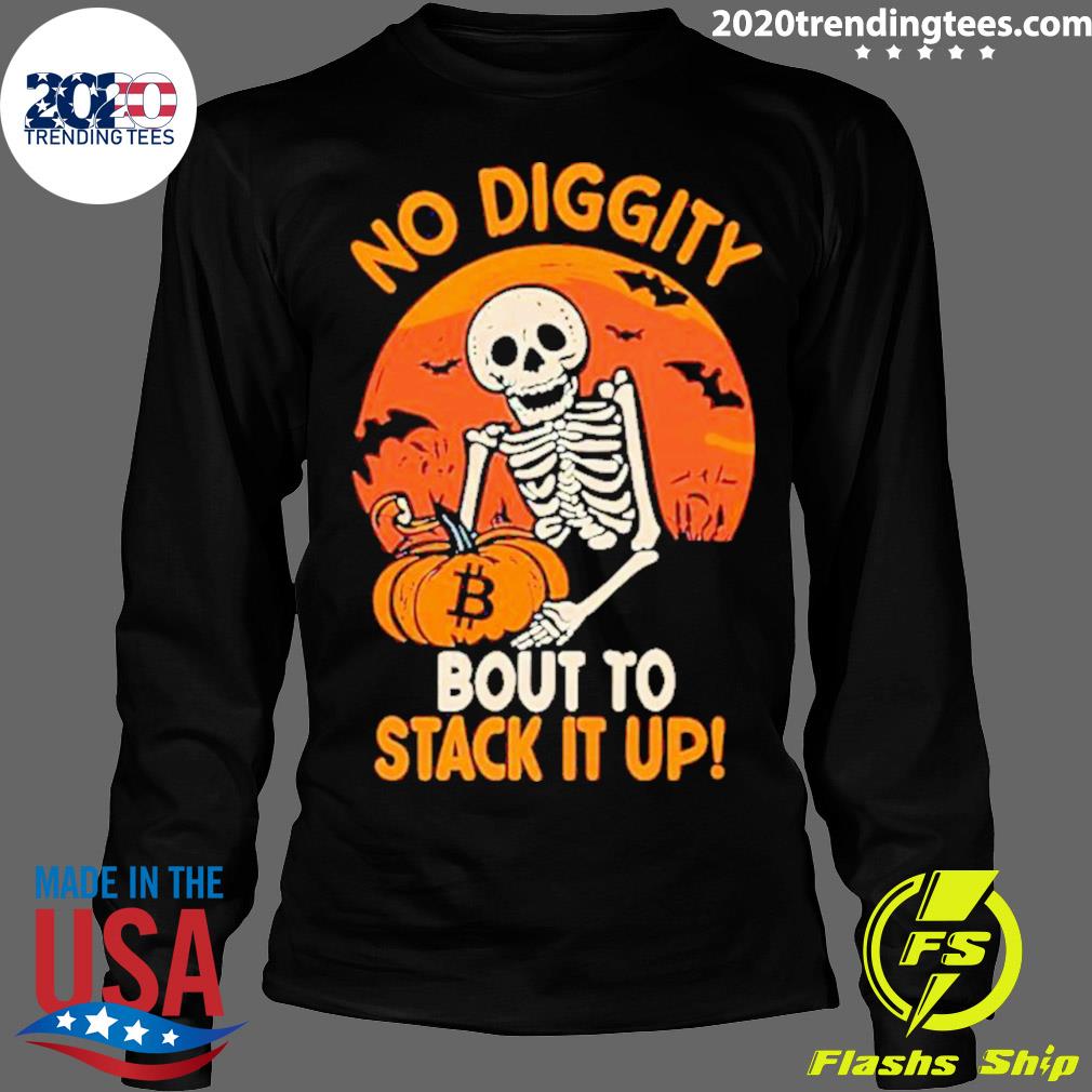 Official skeleton Pumpkin Bitcoin No Diggity Bout To - Adult & Kids T-Shirts, Sweatshirts & Hoodies apparel design preview 4
