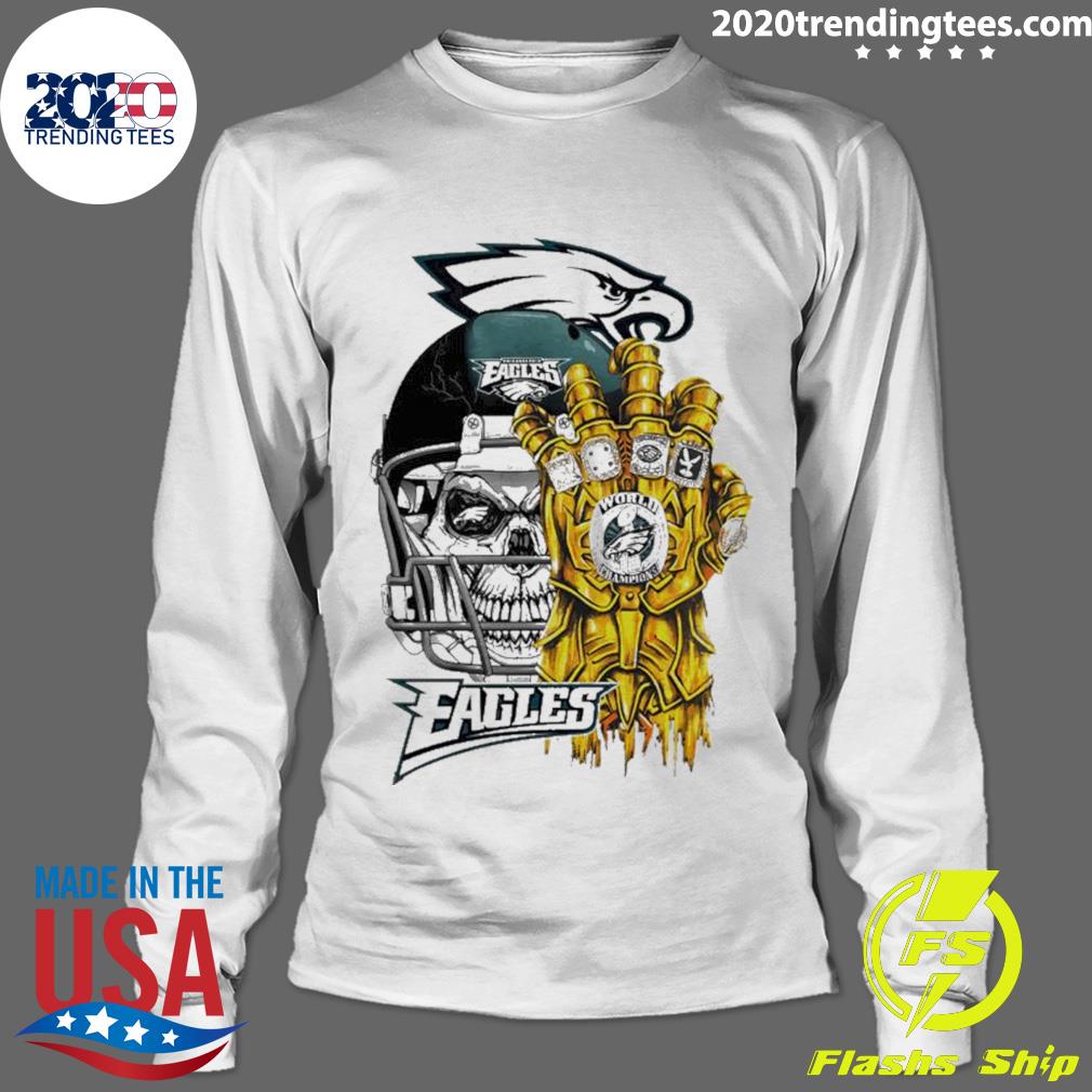 Official skull Helmet Philadelphia Eagles World - Adult & Kids T-Shirts, Sweatshirts & Hoodies apparel design preview 4