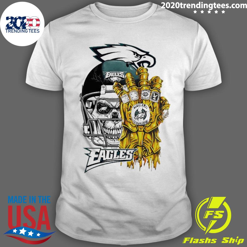 Official skull Helmet Philadelphia Eagles World - Adult & Kids T-Shirts, Sweatshirts & Hoodies apparel design preview 1