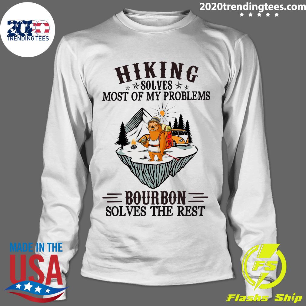 Official Sloth Hiking Solves Most Of My Problems - Adult & Kids T-Shirts, Sweatshirts & Hoodies apparel design preview 4
