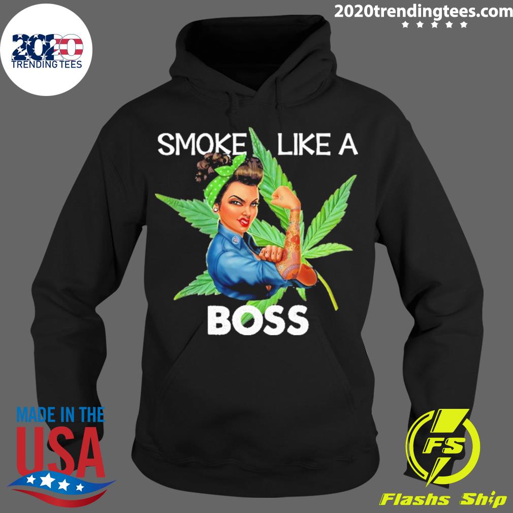Official smoke like a boss woman - Adult & Kids T-Shirts, Sweatshirts & Hoodies apparel design preview 2