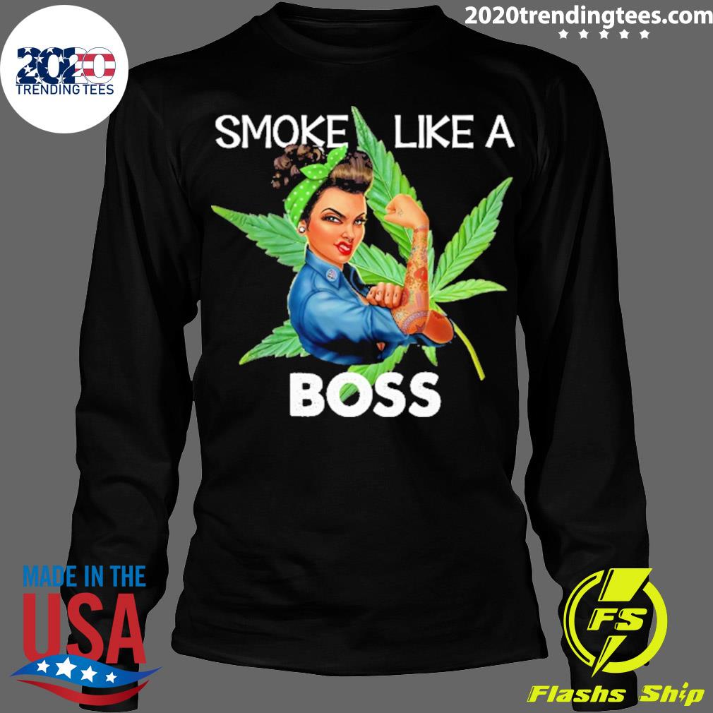 Official smoke like a boss woman - Adult & Kids T-Shirts, Sweatshirts & Hoodies apparel design preview 4