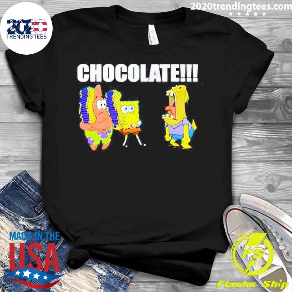 Official spongebob Squarepants Chocolate - Adult & Kids T-Shirts, Sweatshirts & Hoodies apparel design preview 3