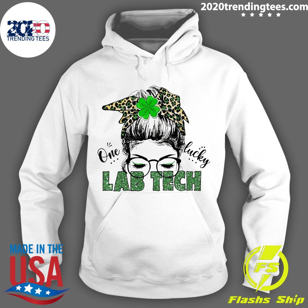 Official St Patrick Girl One Lucky Lab Tech - Adult & Kids T-Shirts, Sweatshirts & Hoodies apparel design preview 2