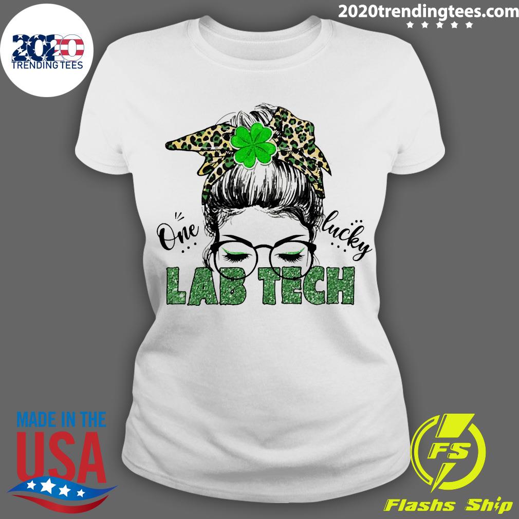 Official St Patrick Girl One Lucky Lab Tech - Adult & Kids T-Shirts, Sweatshirts & Hoodies apparel design preview 3
