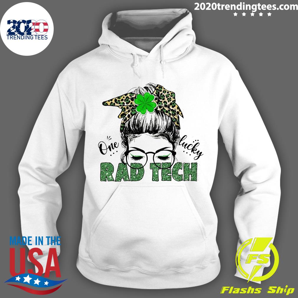 Official St Patrick Girl One Lucky Rad Tech - Adult & Kids T-Shirts, Sweatshirts & Hoodies apparel design preview 2