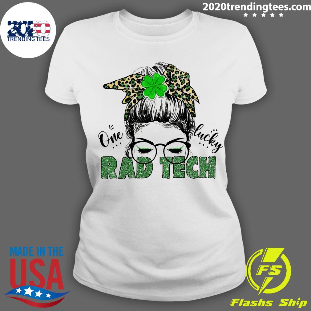 Official St Patrick Girl One Lucky Rad Tech - Adult & Kids T-Shirts, Sweatshirts & Hoodies apparel design preview 3