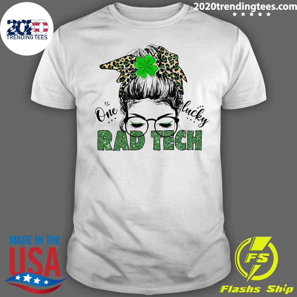 Official St Patrick Girl One Lucky Rad Tech - Adult & Kids T-Shirts, Sweatshirts & Hoodies apparel design preview 1