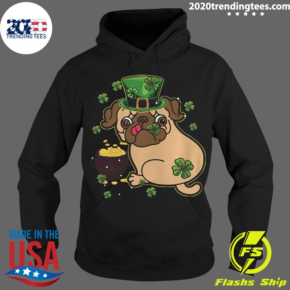 Official St Patricks Day Pug Dog - Adult & Kids T-Shirts, Sweatshirts & Hoodies apparel design preview 2