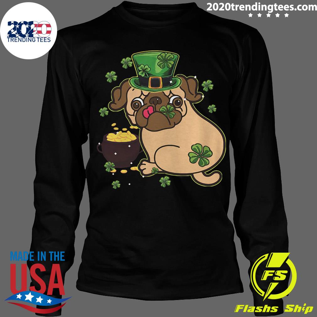 Official St Patricks Day Pug Dog - Adult & Kids T-Shirts, Sweatshirts & Hoodies apparel design preview 4