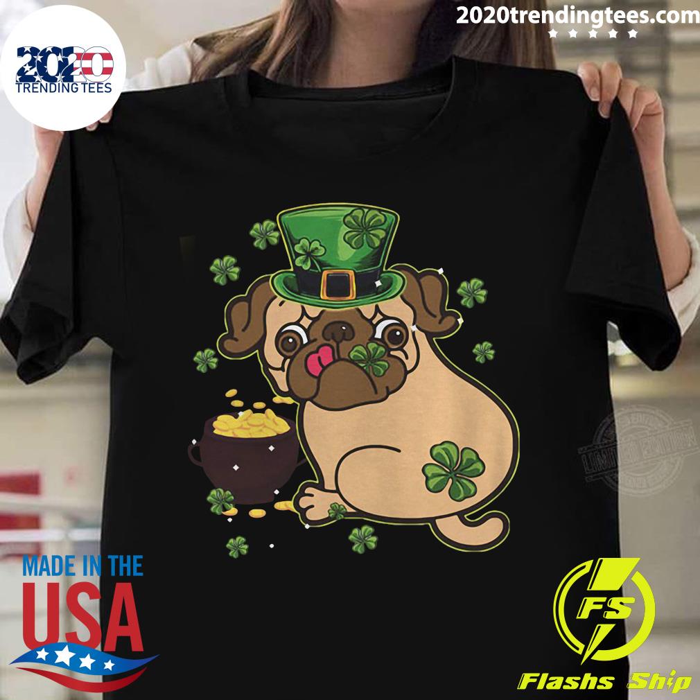 Official St Patricks Day Pug Dog - Adult & Kids T-Shirts, Sweatshirts & Hoodies apparel design preview 1