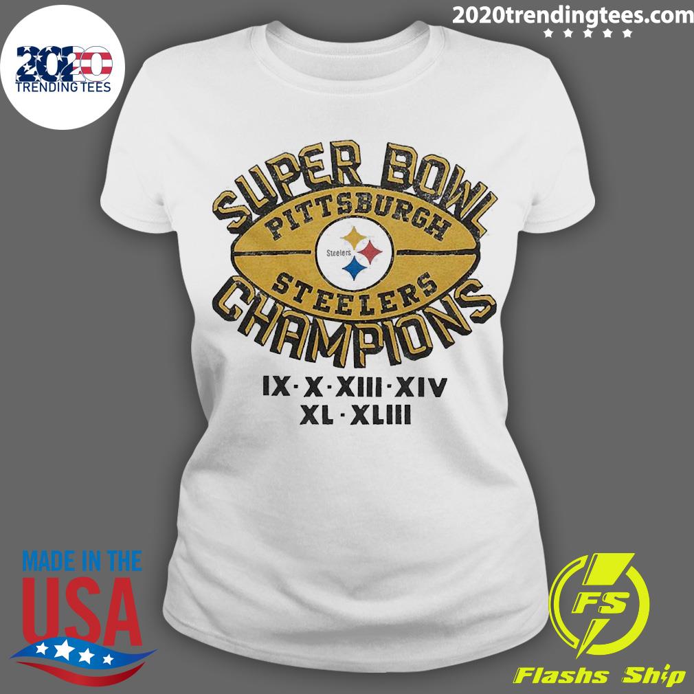 Official steelers 6 Time Super Bowl Champions - Adult & Kids T-Shirts, Sweatshirts & Hoodies apparel design preview 3