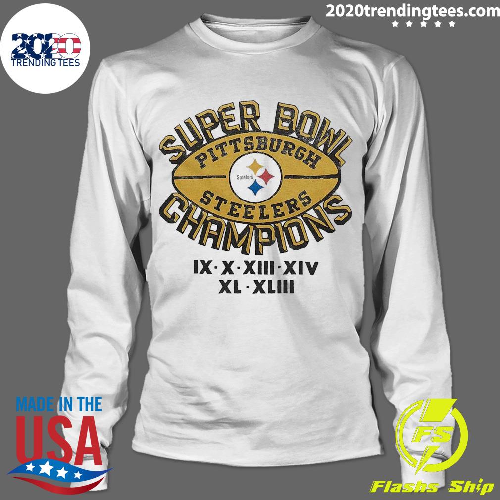 Official steelers 6 Time Super Bowl Champions - Adult & Kids T-Shirts, Sweatshirts & Hoodies apparel design preview 4