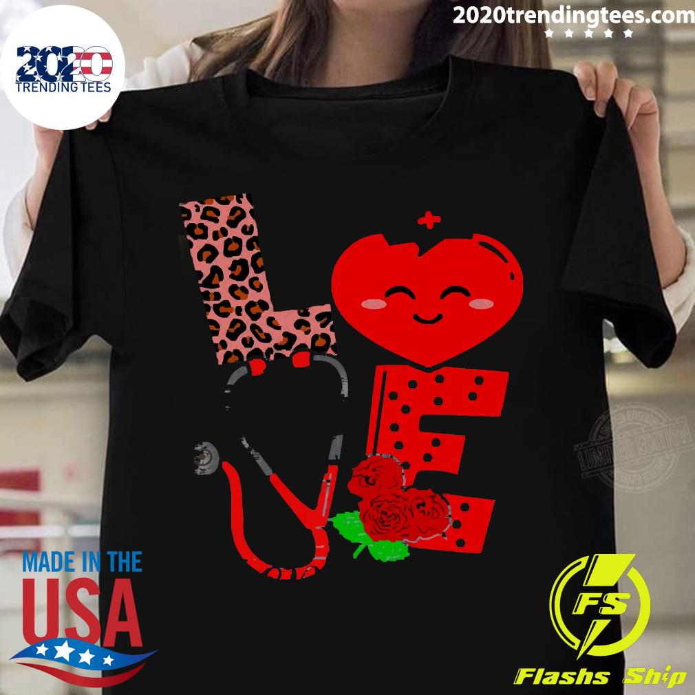 Official Stethoscope Love Valentine CNA Life Nurse - Adult & Kids T-Shirts, Sweatshirts & Hoodies apparel design preview 1