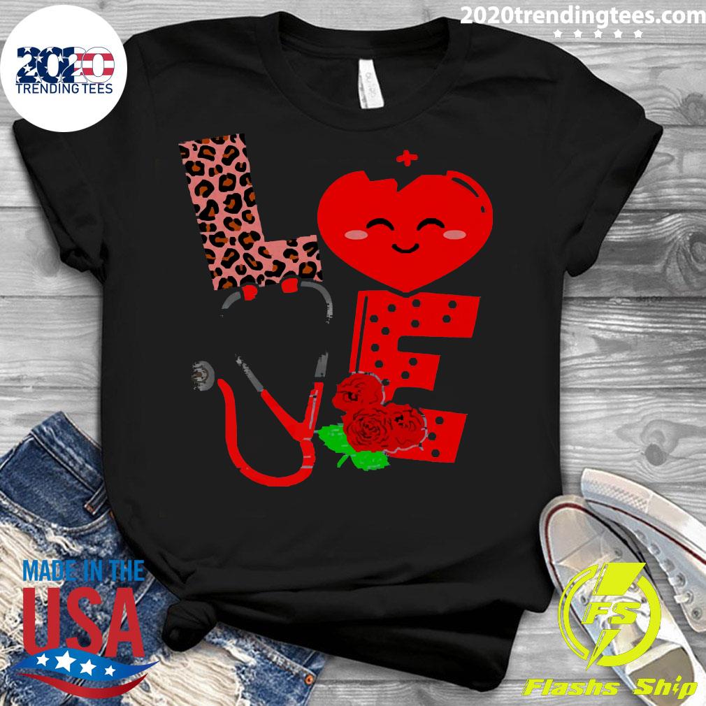 Official Stethoscope Love Valentine Registered Nurse - Adult & Kids T-Shirts, Sweatshirts & Hoodies apparel design preview 3