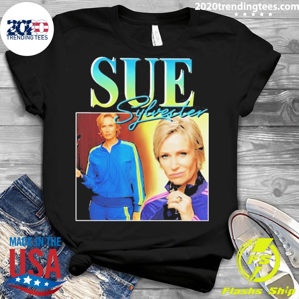 Official sue Sylvester Portrait Glee Jane Lynch - Adult & Kids T-Shirts, Sweatshirts & Hoodies apparel design preview 3