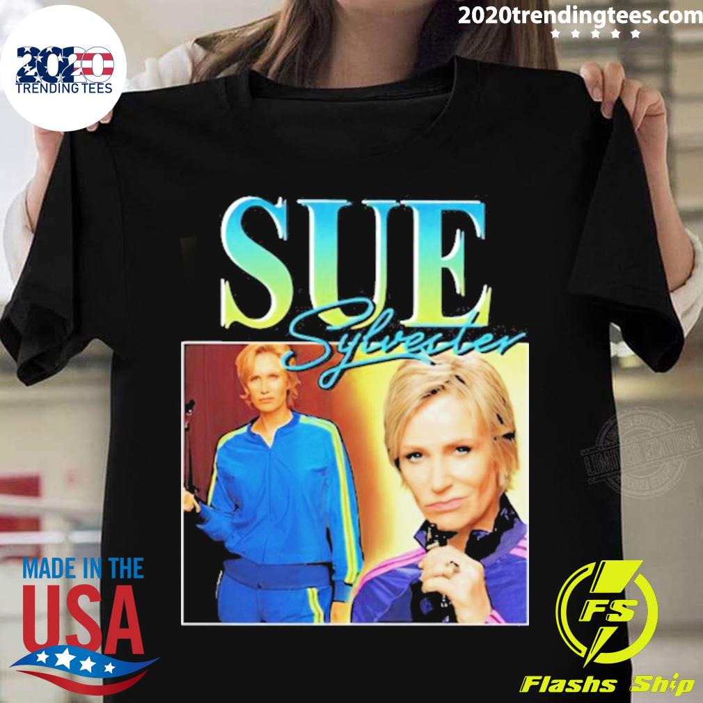 Official sue Sylvester Portrait Glee Jane Lynch - Adult & Kids T-Shirts, Sweatshirts & Hoodies apparel design preview 1