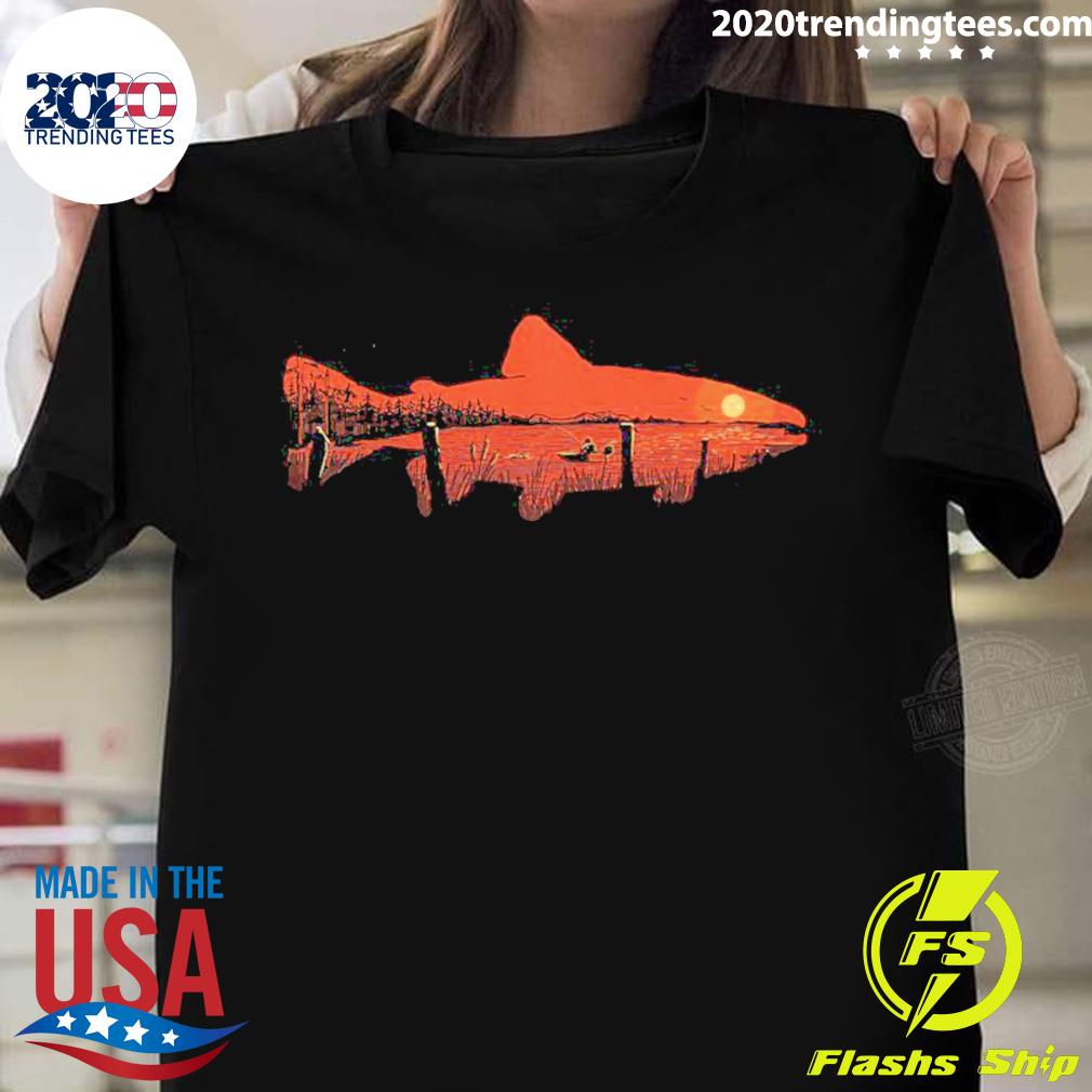 Official sunset Trout - Adult & Kids T-Shirts, Sweatshirts & Hoodies apparel design preview 1