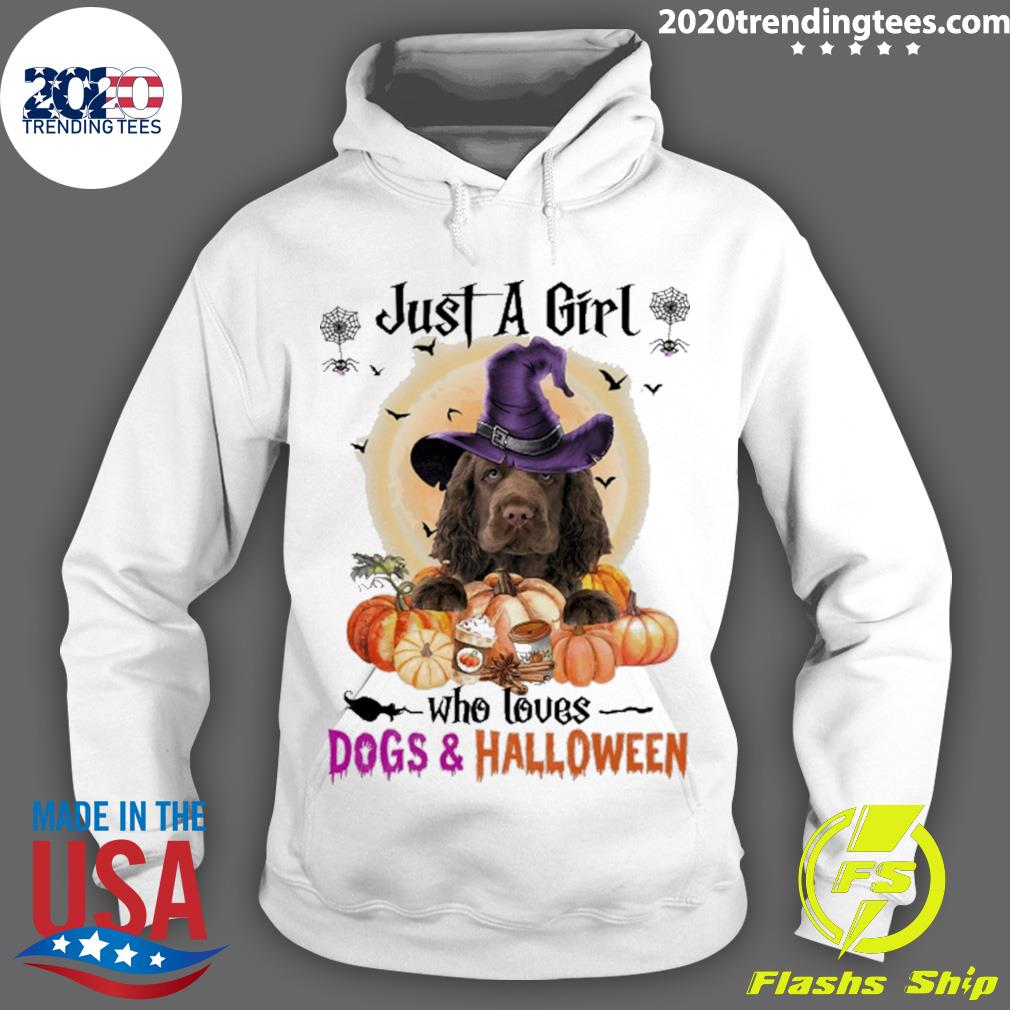 Official sussex Spaniel Just A Girl Who Loves Dogs - Adult & Kids T-Shirts, Sweatshirts & Hoodies apparel design preview 2
