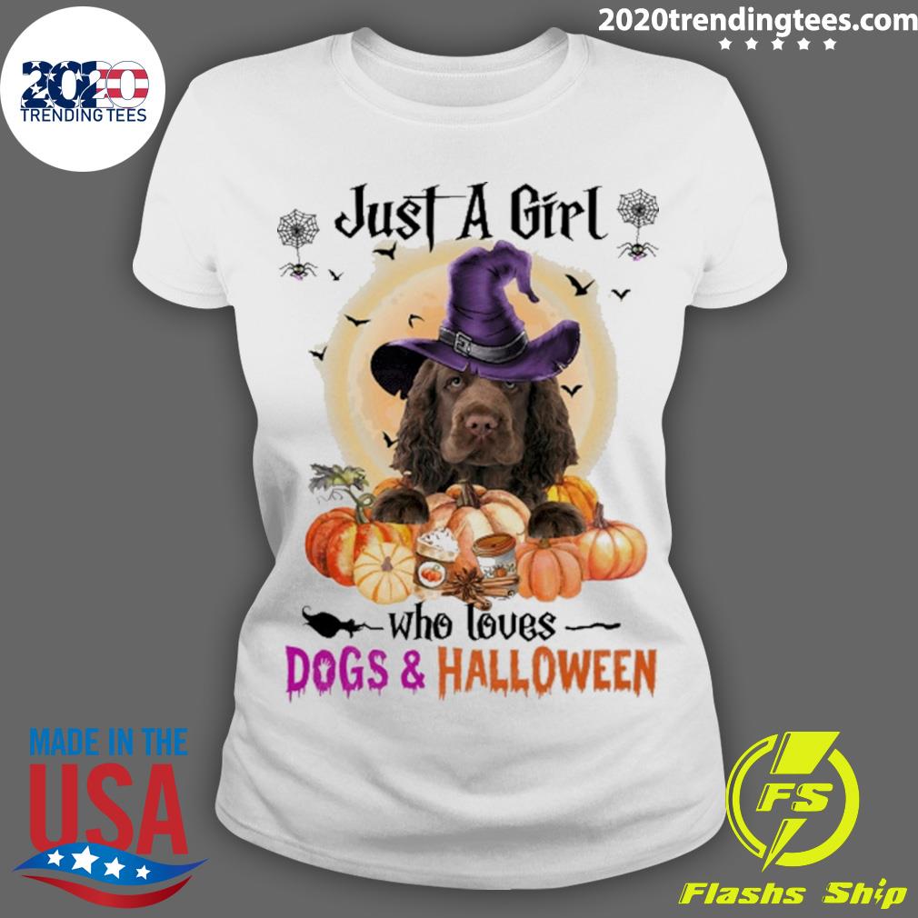 Official sussex Spaniel Just A Girl Who Loves Dogs - Adult & Kids T-Shirts, Sweatshirts & Hoodies apparel design preview 3