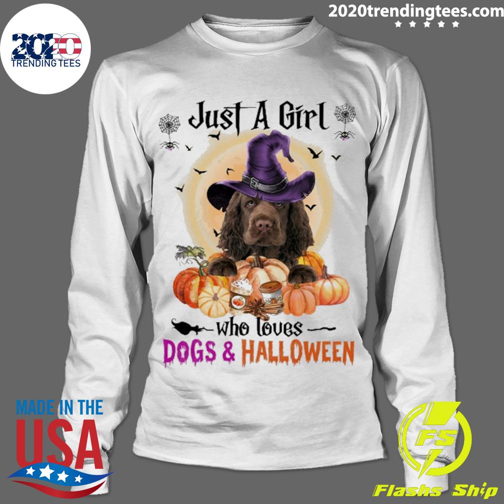 Official sussex Spaniel Just A Girl Who Loves Dogs - Adult & Kids T-Shirts, Sweatshirts & Hoodies apparel design preview 4