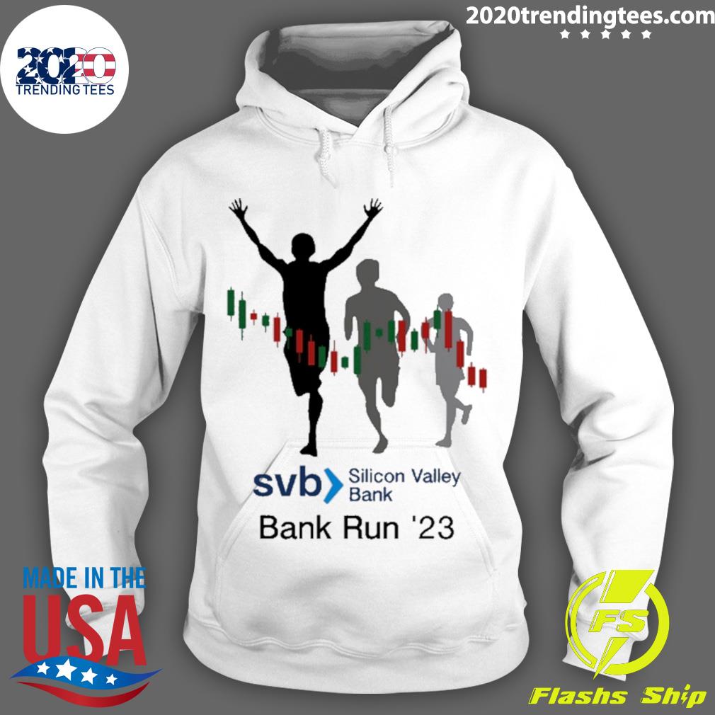 Official svb Silicon Valley Bank Run 23′ - Adult & Kids T-Shirts, Sweatshirts & Hoodies apparel design preview 2