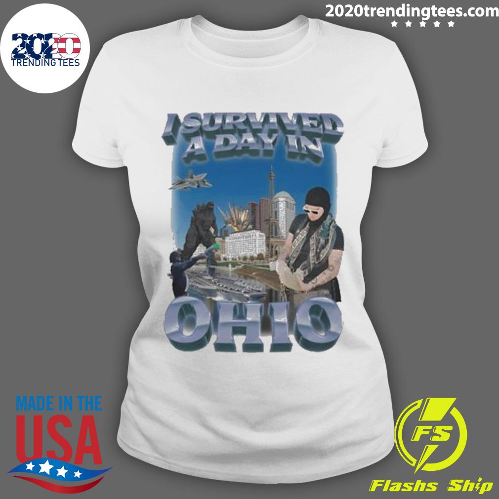 Official swagstimulus I Survived A Day In Ohio - Adult & Kids T-Shirts, Sweatshirts & Hoodies apparel design preview 3