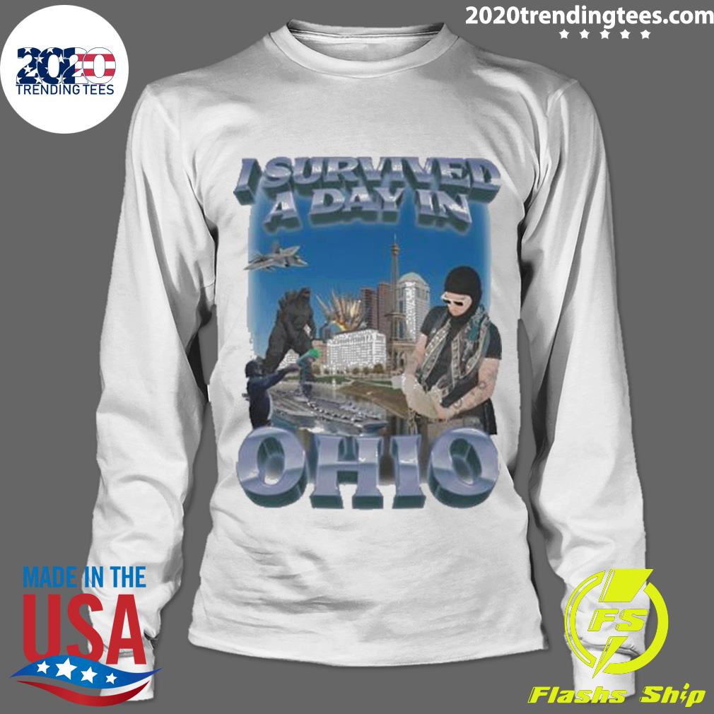 Official swagstimulus I Survived A Day In Ohio - Adult & Kids T-Shirts, Sweatshirts & Hoodies apparel design preview 4