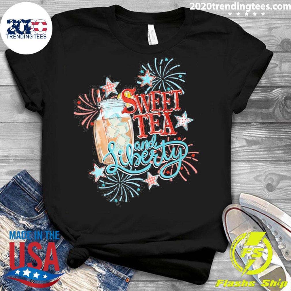 Official sweet Tea And Liberty - Adult & Kids T-Shirts, Sweatshirts & Hoodies apparel design preview 3