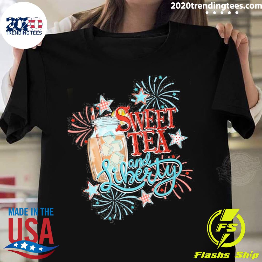 Official sweet Tea And Liberty - Adult & Kids T-Shirts, Sweatshirts & Hoodies apparel design preview 1