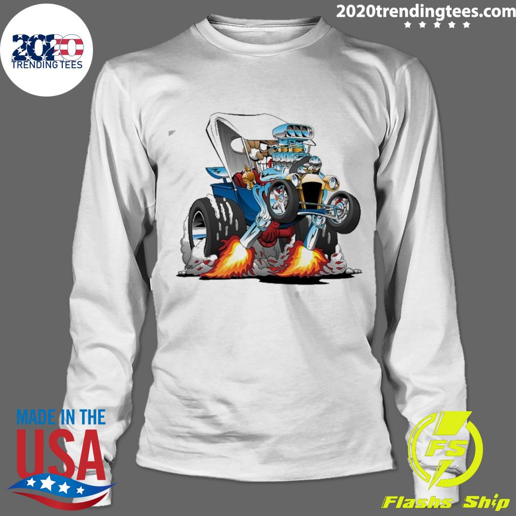 Official t-bucket Style Hot Rod Car Dragster Cartoon - Adult & Kids T-Shirts, Sweatshirts & Hoodies apparel design preview 4