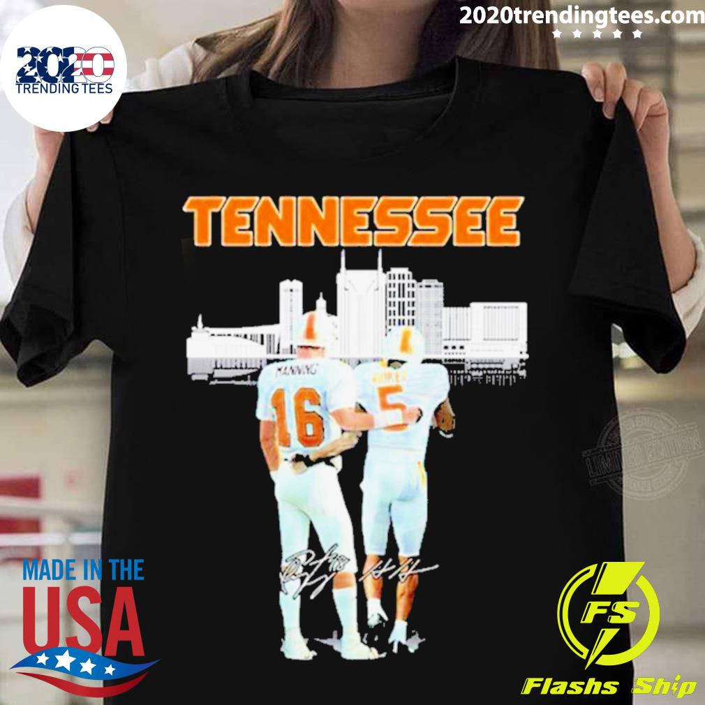 Official tennessee Manning Hooker Signature - Adult & Kids T-Shirts, Sweatshirts & Hoodies apparel design preview 1