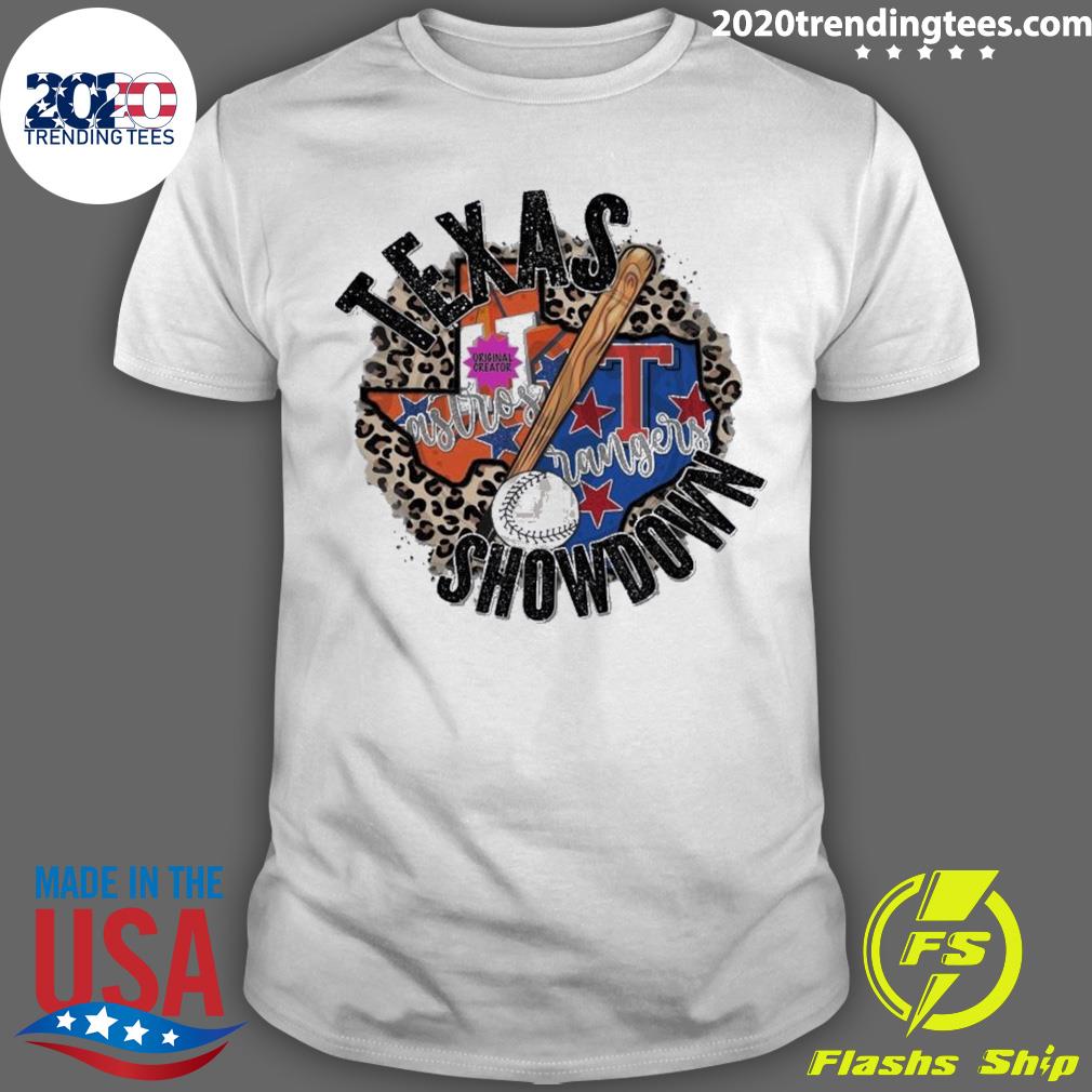 Official texas Showdown Baseball Astros Ranger 2023 - Adult & Kids T-Shirts, Sweatshirts & Hoodies apparel design preview 1
