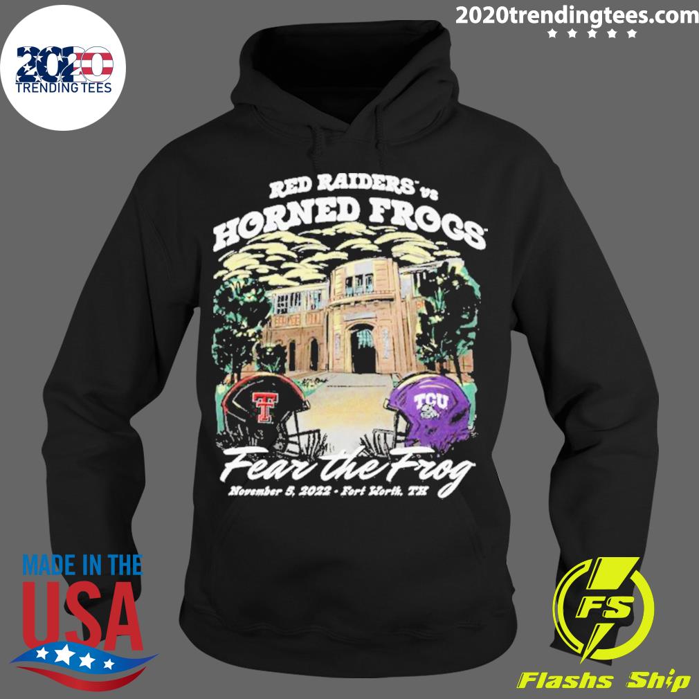 Official texas Tech Red Raiders Vs. Tcu Horned Frogs - Adult & Kids T-Shirts, Sweatshirts & Hoodies apparel design preview 2