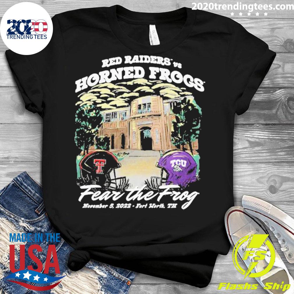 Official texas Tech Red Raiders Vs. Tcu Horned Frogs - Adult & Kids T-Shirts, Sweatshirts & Hoodies apparel design preview 3