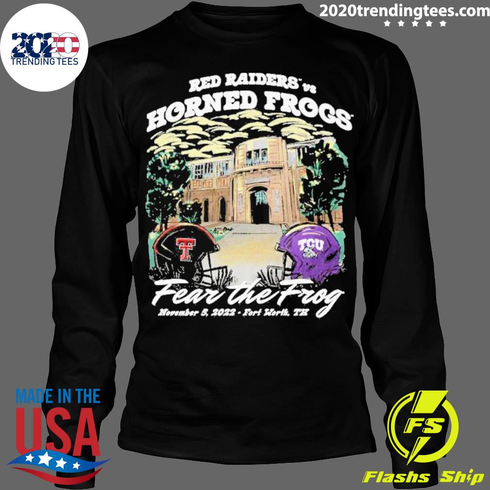 Official texas Tech Red Raiders Vs. Tcu Horned Frogs - Adult & Kids T-Shirts, Sweatshirts & Hoodies apparel design preview 4