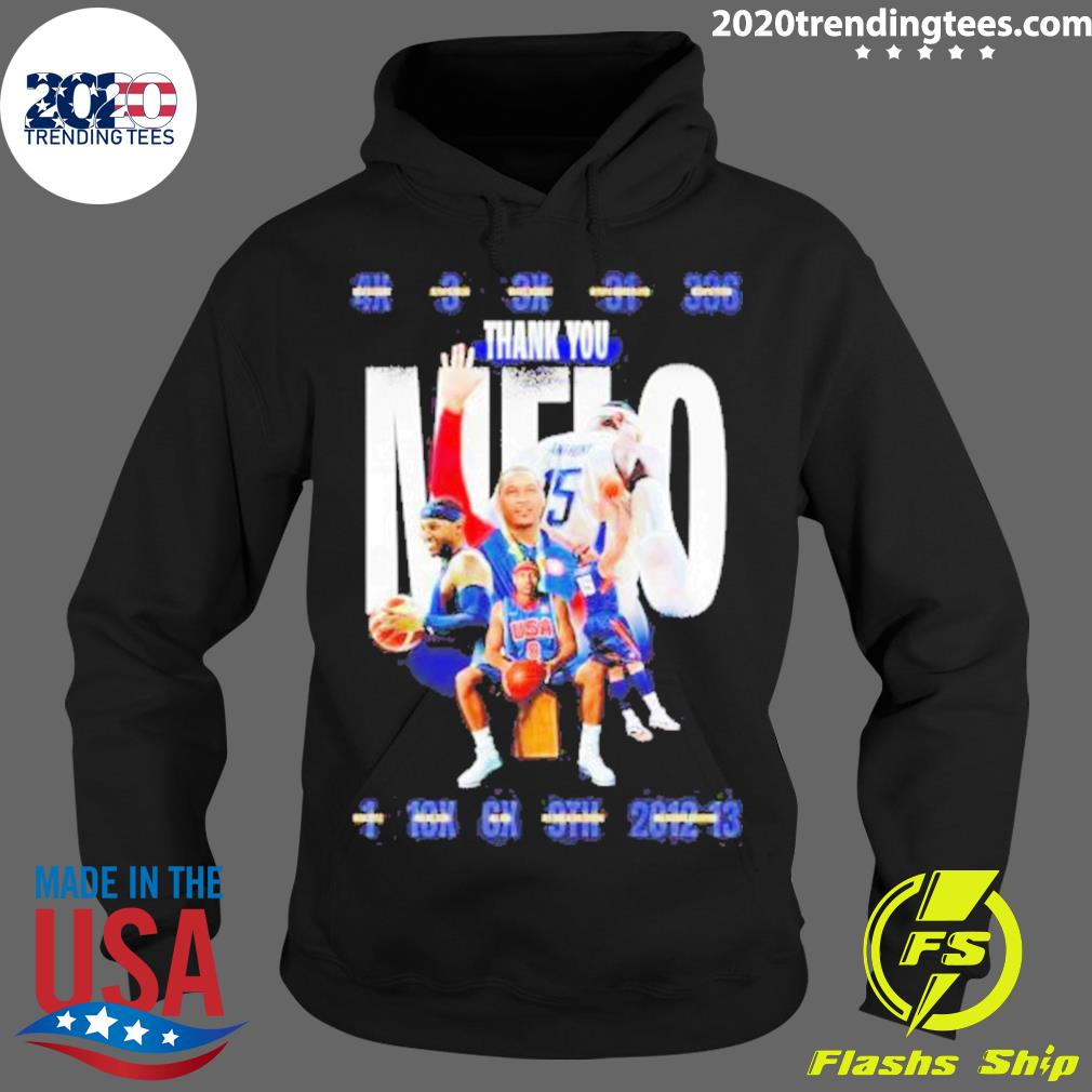 Official thank You Melo Anthony - Adult & Kids T-Shirts, Sweatshirts & Hoodies apparel design preview 2