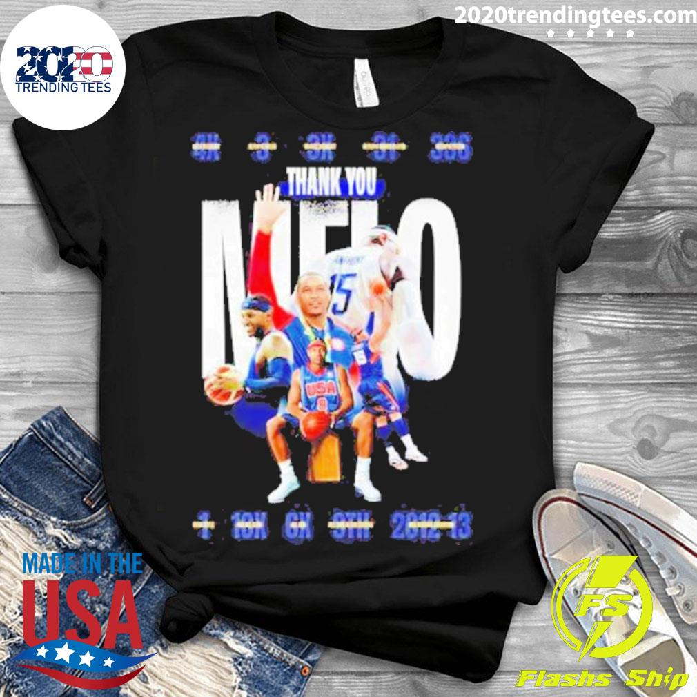 Official thank You Melo Anthony - Adult & Kids T-Shirts, Sweatshirts & Hoodies apparel design preview 3