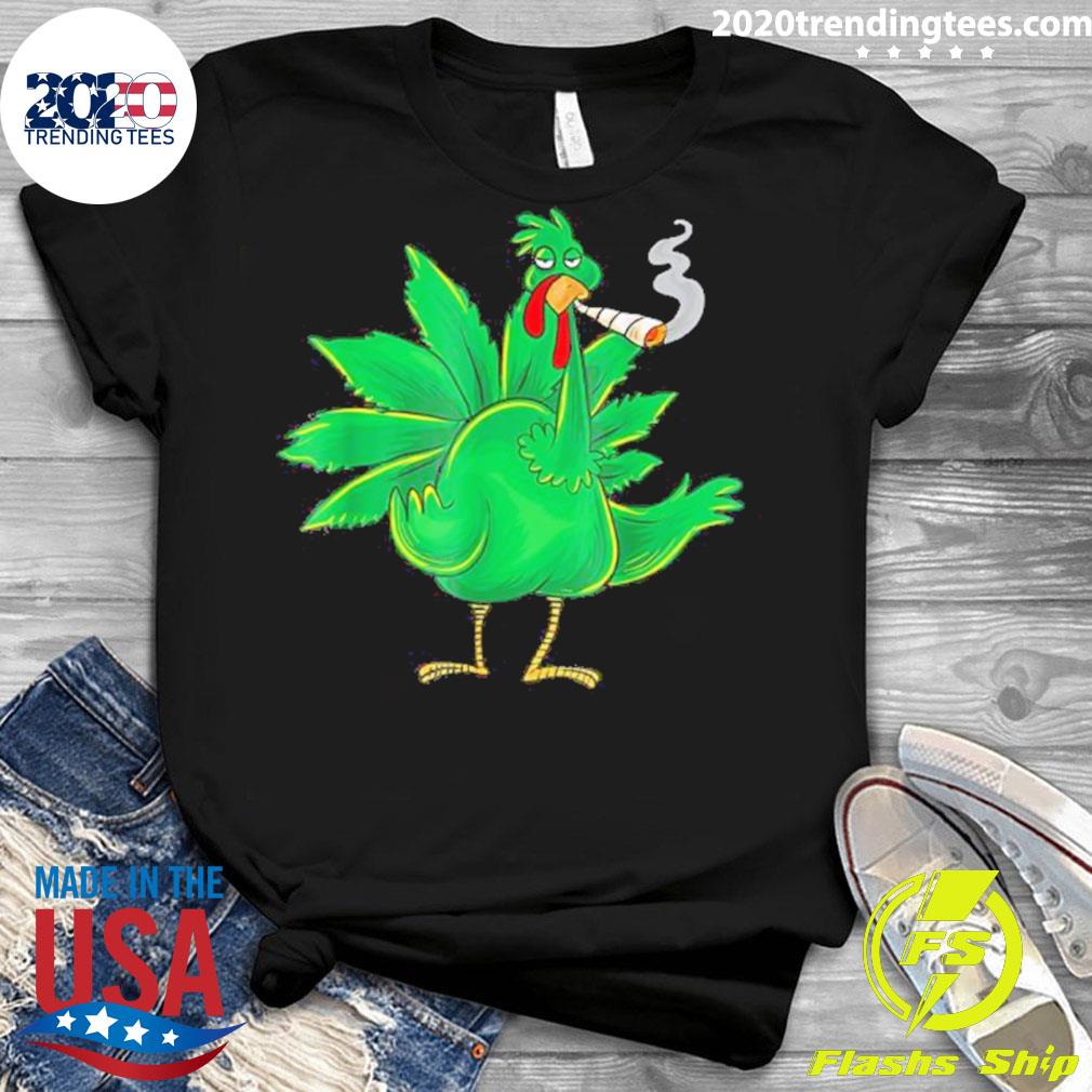 Official thanksgiving Turkey Weed Pot Smoker - Adult & Kids T-Shirts, Sweatshirts & Hoodies apparel design preview 3