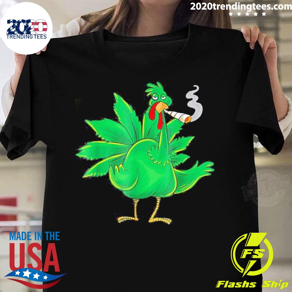 Official thanksgiving Turkey Weed Pot Smoker - Adult & Kids T-Shirts, Sweatshirts & Hoodies apparel design preview 1